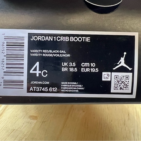 NEW Nike Air Jordan 1 Lost and Found Crib Bootie sz 4C [AT3745-612] - Picture 4 of 4